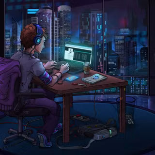 Hacker cartoon wallpaper