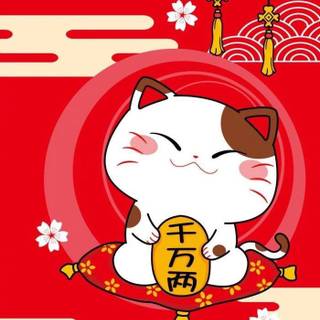 Chinese cat wallpaper