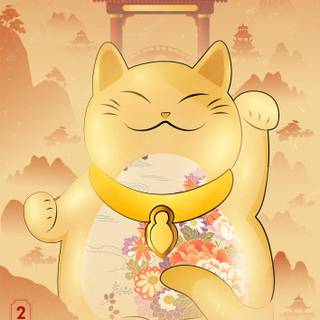 Chinese cat wallpaper