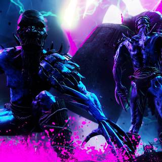 Anime neon PC wallpaper