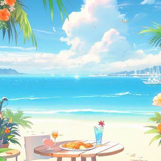 Ocean beach summer wallpaper