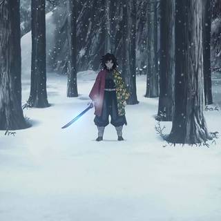 Demon Slayer winter wallpaper