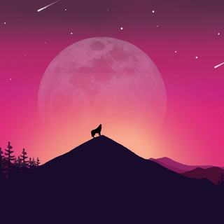 Pink moon 4k wallpaper