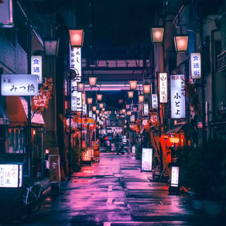 Tokyo city aesthetic street wallpaper