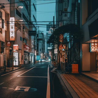 Tokyo city aesthetic street wallpaper