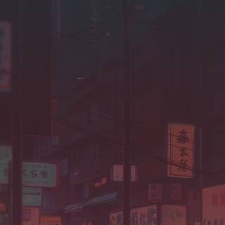 Tokyo city aesthetic street wallpaper