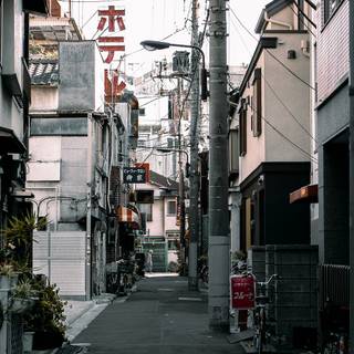 Tokyo city aesthetic street wallpaper