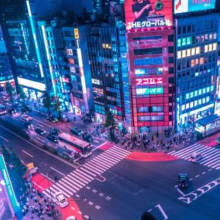 Tokyo city aesthetic street wallpaper