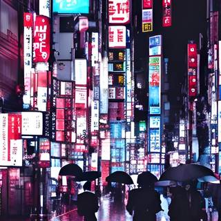 Tokyo city aesthetic street wallpaper