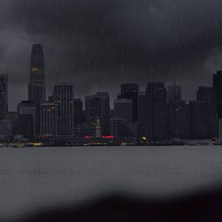 4k rain city wallpaper