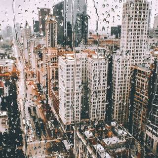 Rain city phone wallpaper