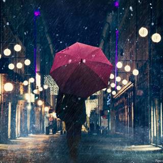 4k rain city wallpaper