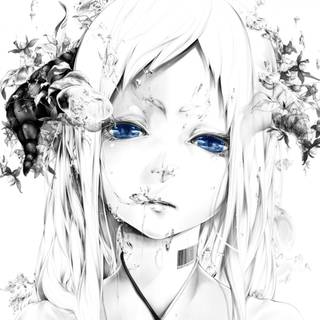 Anime 4k black and white wallpaper