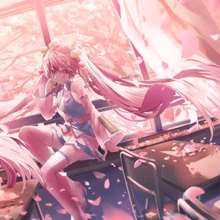 Hatsune Miku pink wallpaper