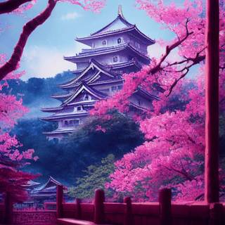 Sakura tree phone wallpaper