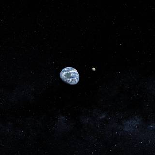 Earth and moon 4k wallpaper