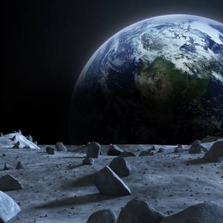 Earth and moon 4k wallpaper