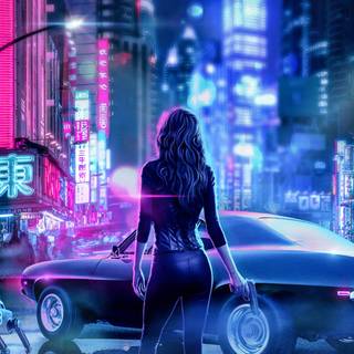Cyberpunk Android 4k wallpaper