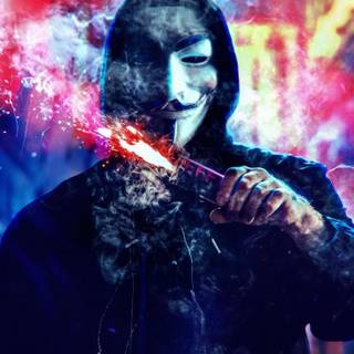 Anonymous phone 4k wallpaper