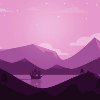 Purple landscape 4k wallpaper