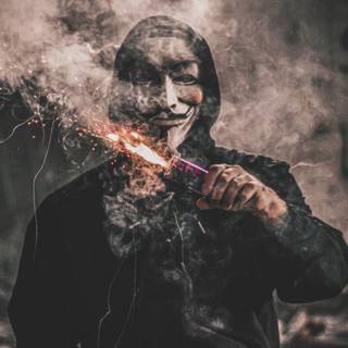 Anonymous phone 4k wallpaper