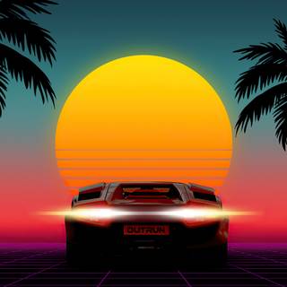 4k car sunset wallpaper