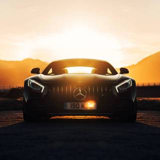 4k car sunset wallpaper