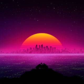 Purple landscape 4k wallpaper