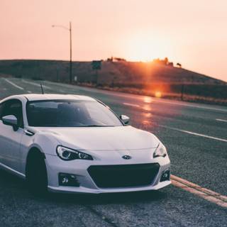 4k car sunset wallpaper