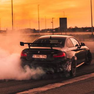 4k car sunset wallpaper