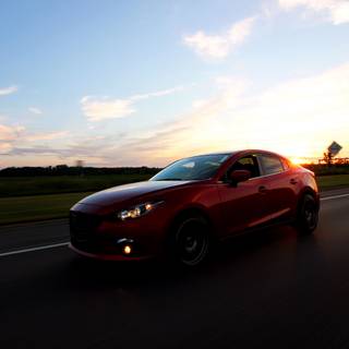 4k car sunset wallpaper