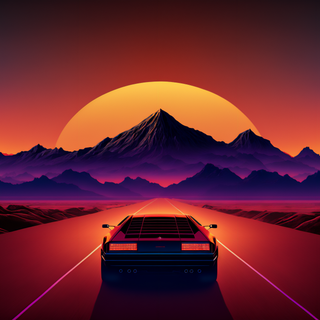 4k car sunset wallpaper