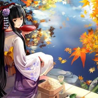 Fall anime 4k wallpaper