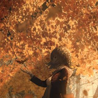 Fall anime 4k wallpaper