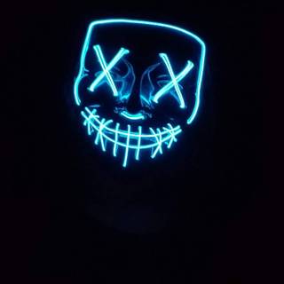 Blue face mask wallpaper