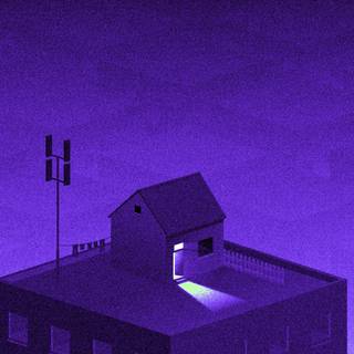 4k purple city wallpaper