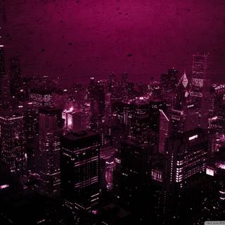4k purple city wallpaper