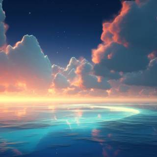 Ocean anime 4k wallpaper