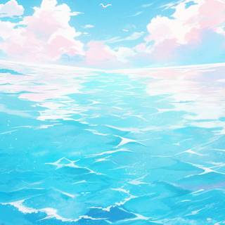 Aesthetic blue iPhone wallpaper