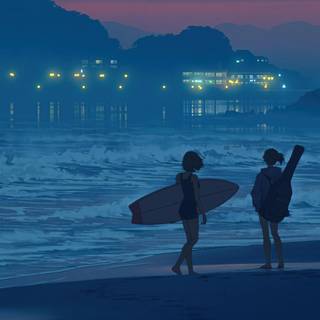 Ocean anime 4k wallpaper