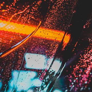 4k neon rain wallpaper