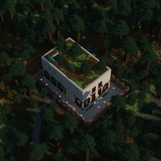 Minecraft house 4k wallpaper