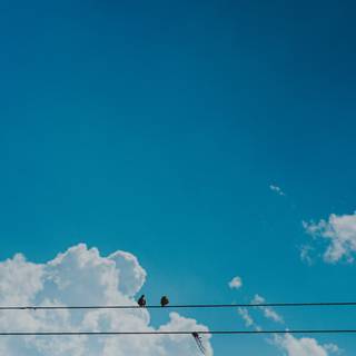 Light blue sky anime wallpaper