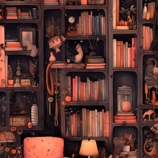 iPhone bookshelf wallpaper