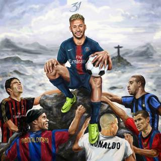 Neymar and Ronaldinho wallpaper