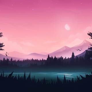 4k cartoon nature wallpaper