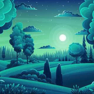 4k cartoon nature wallpaper