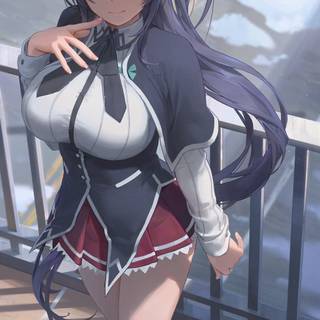 Akeno Himejima 4k wallpaper