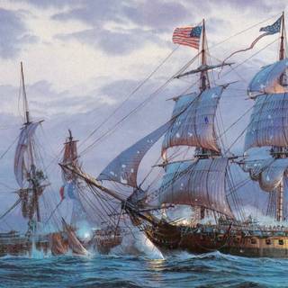 Ship battle wallpaper