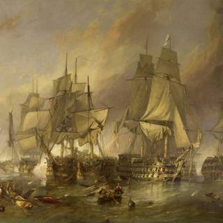 Ship battle wallpaper